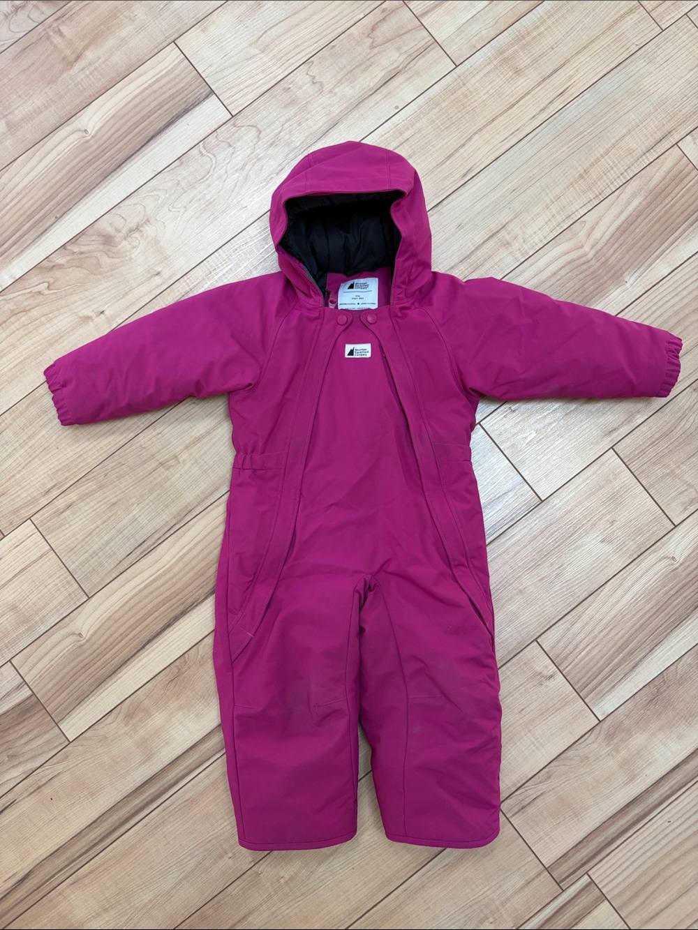 Toddler Hooded One-Piece Snow Bunting - Bright Pink - MEC